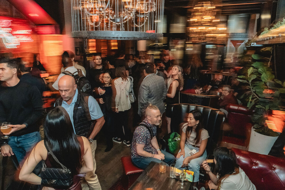 Networking at a Step event venue