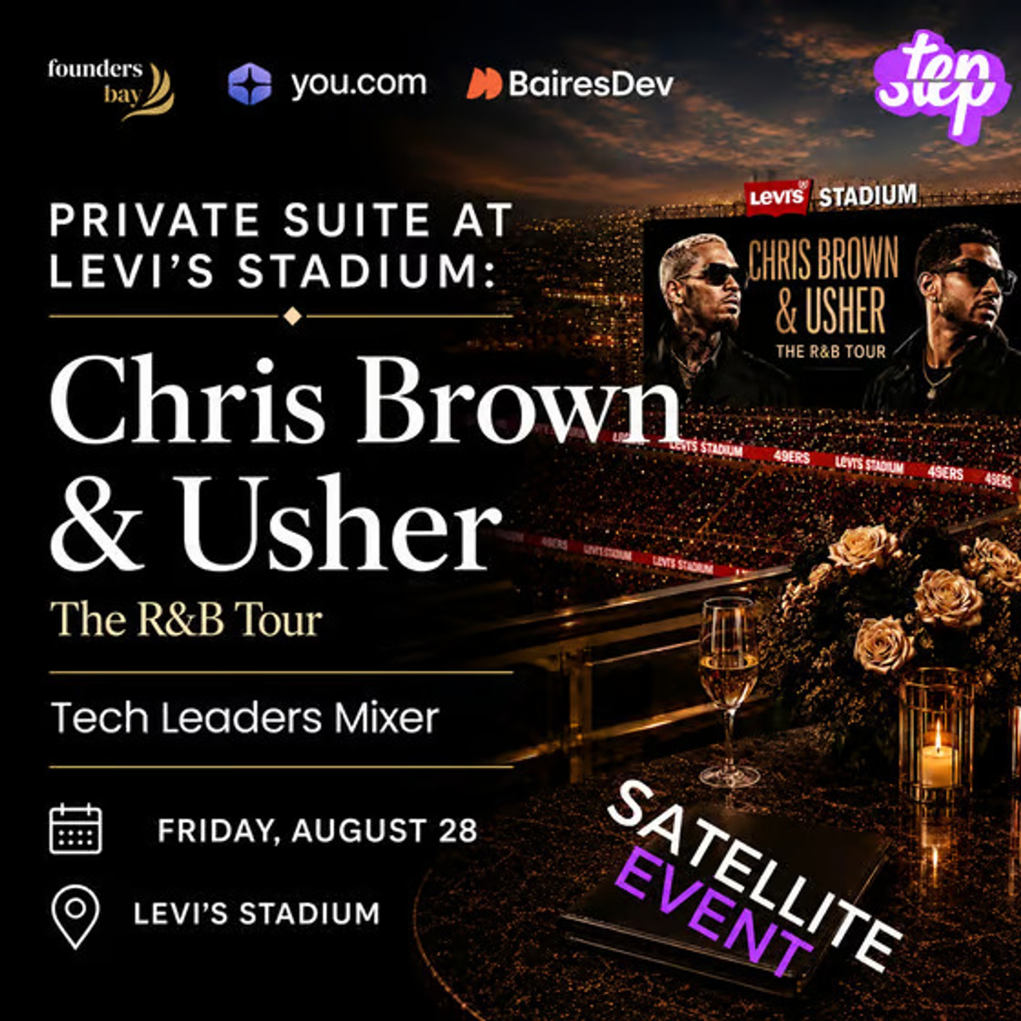 Step SF Tech Leaders Mixers: Chris Brown & Usher Concert @ Private Suite at Levi Stadium
